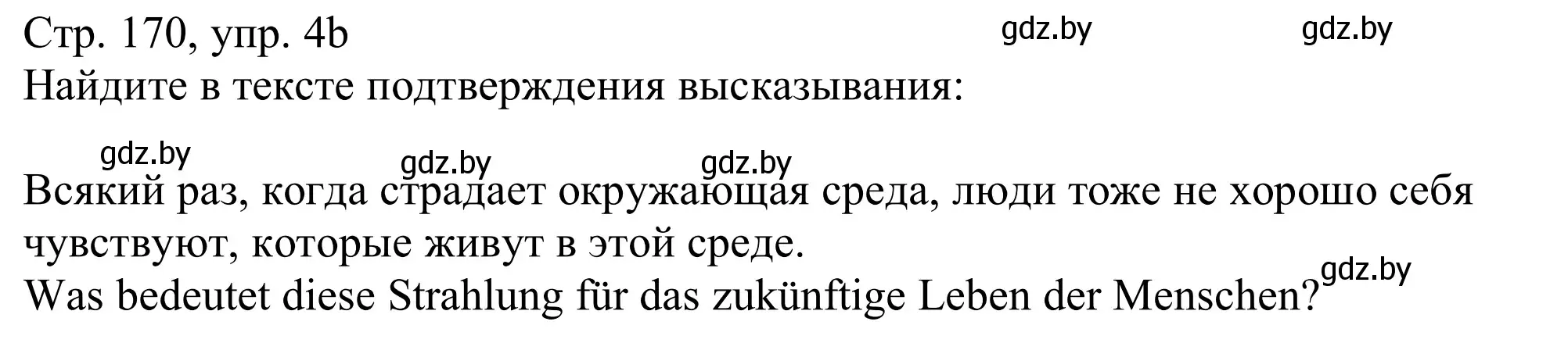 Решение номер 4b (страница 170) гдз по немецкому языку 11 класс Будько, Урбанович, учебник