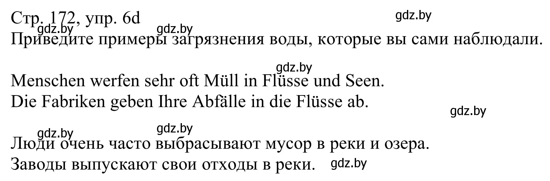 Решение номер 6d (страница 172) гдз по немецкому языку 11 класс Будько, Урбанович, учебник