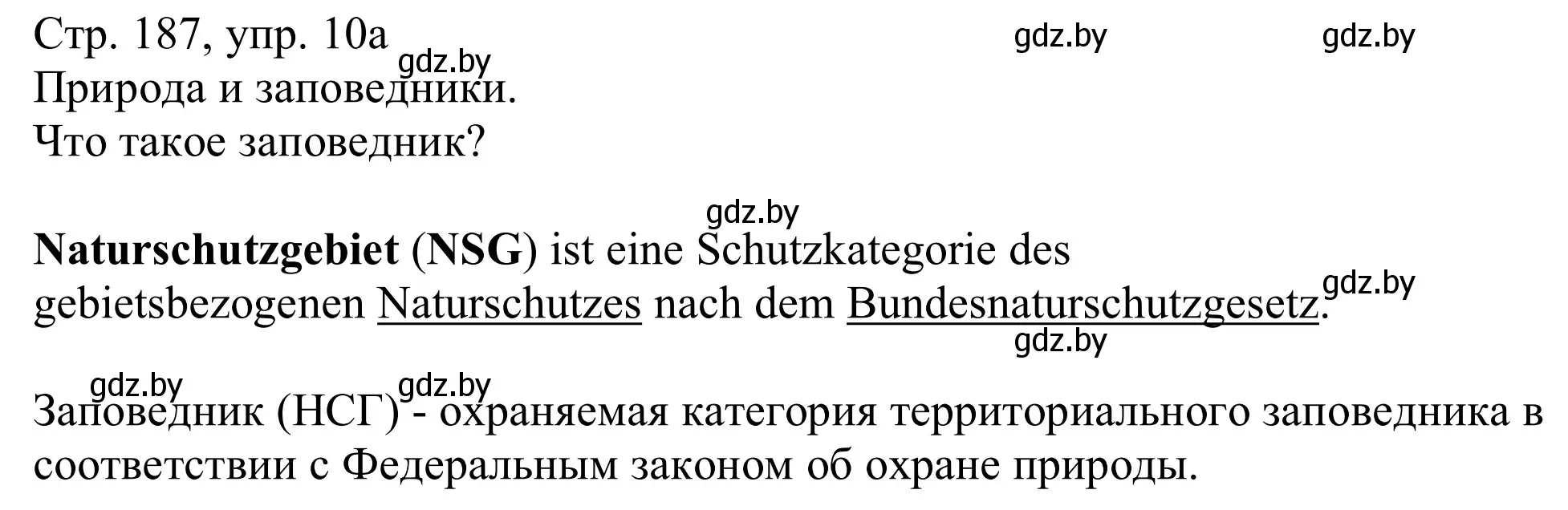 Решение номер 10a (страница 187) гдз по немецкому языку 11 класс Будько, Урбанович, учебник