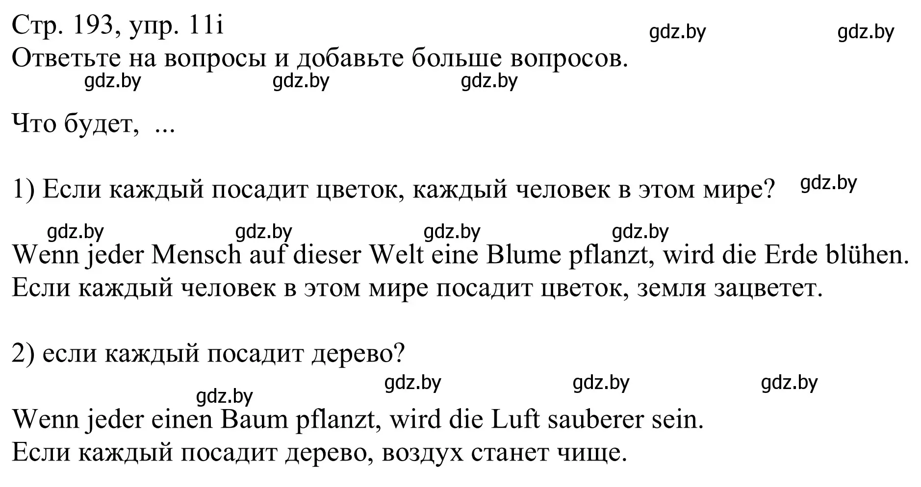 Решение номер 11i (страница 194) гдз по немецкому языку 11 класс Будько, Урбанович, учебник