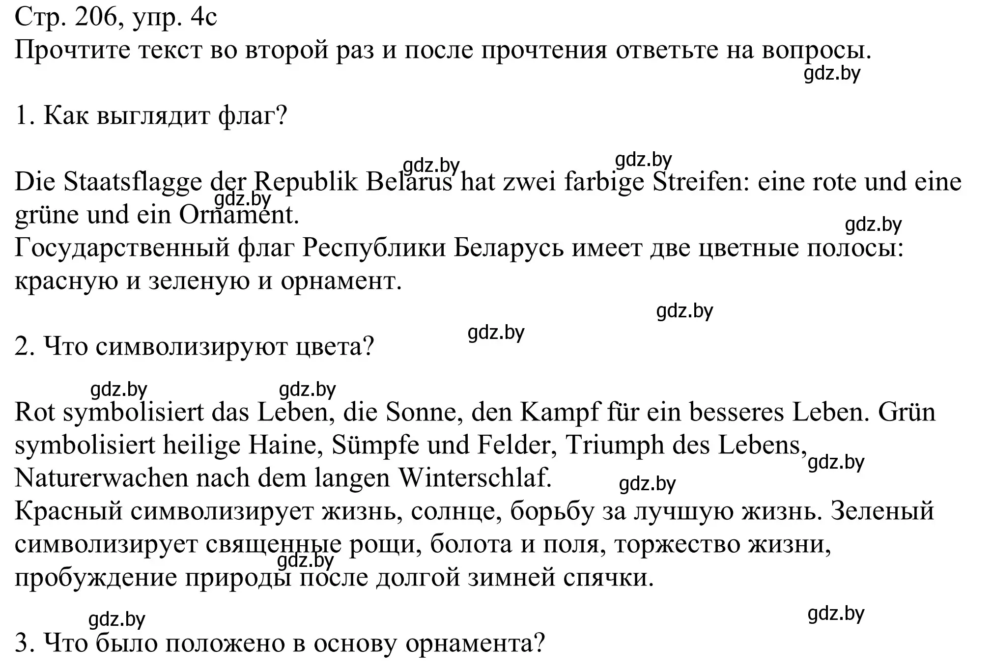 Решение номер 4c (страница 206) гдз по немецкому языку 11 класс Будько, Урбанович, учебник