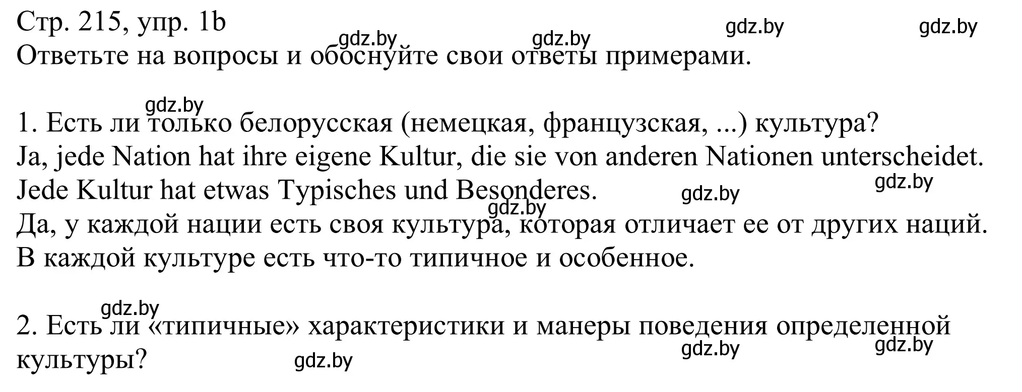 Решение номер 1b (страница 215) гдз по немецкому языку 11 класс Будько, Урбанович, учебник