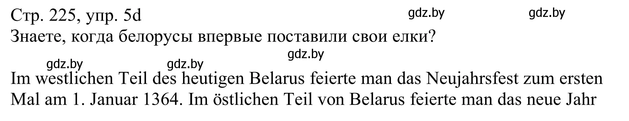 Решение номер 5d (страница 225) гдз по немецкому языку 11 класс Будько, Урбанович, учебник