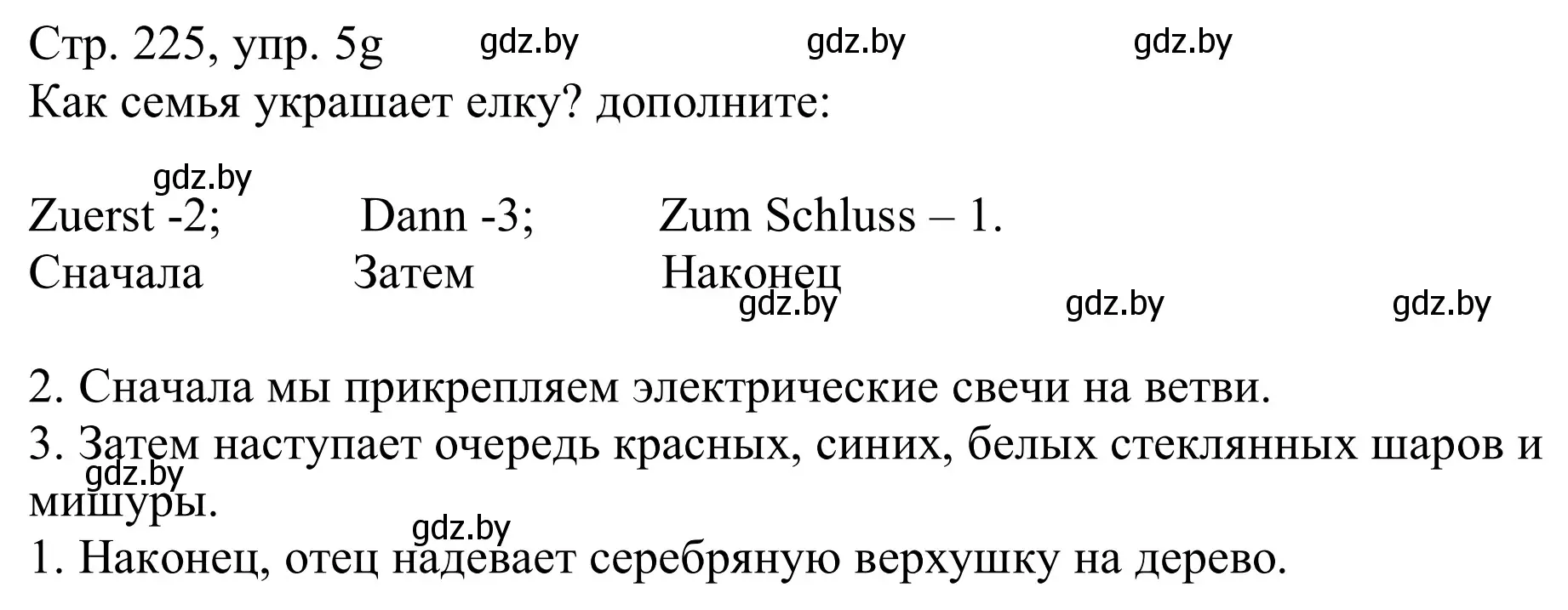 Решение номер 5g (страница 225) гдз по немецкому языку 11 класс Будько, Урбанович, учебник