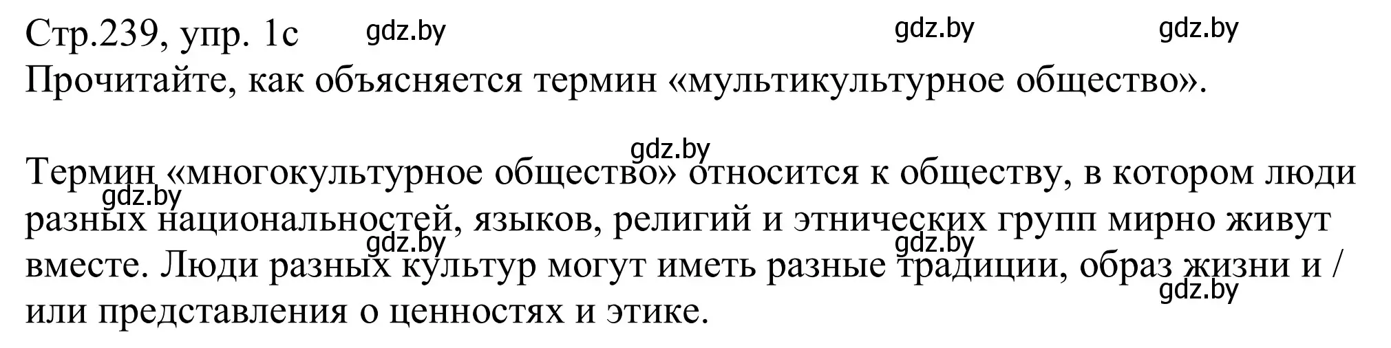 Решение номер 1c (страница 239) гдз по немецкому языку 11 класс Будько, Урбанович, учебник