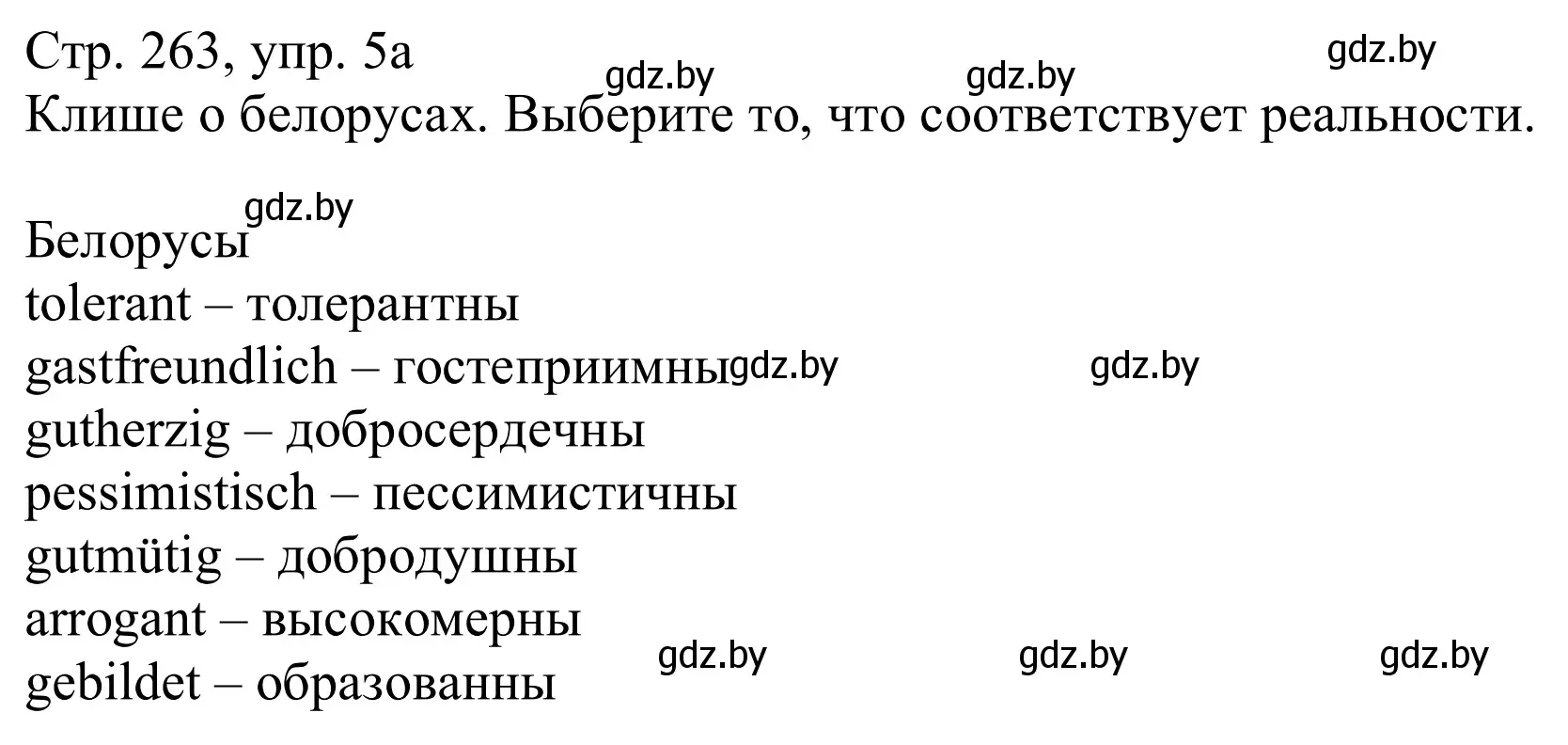 Решение номер 5a (страница 263) гдз по немецкому языку 11 класс Будько, Урбанович, учебник