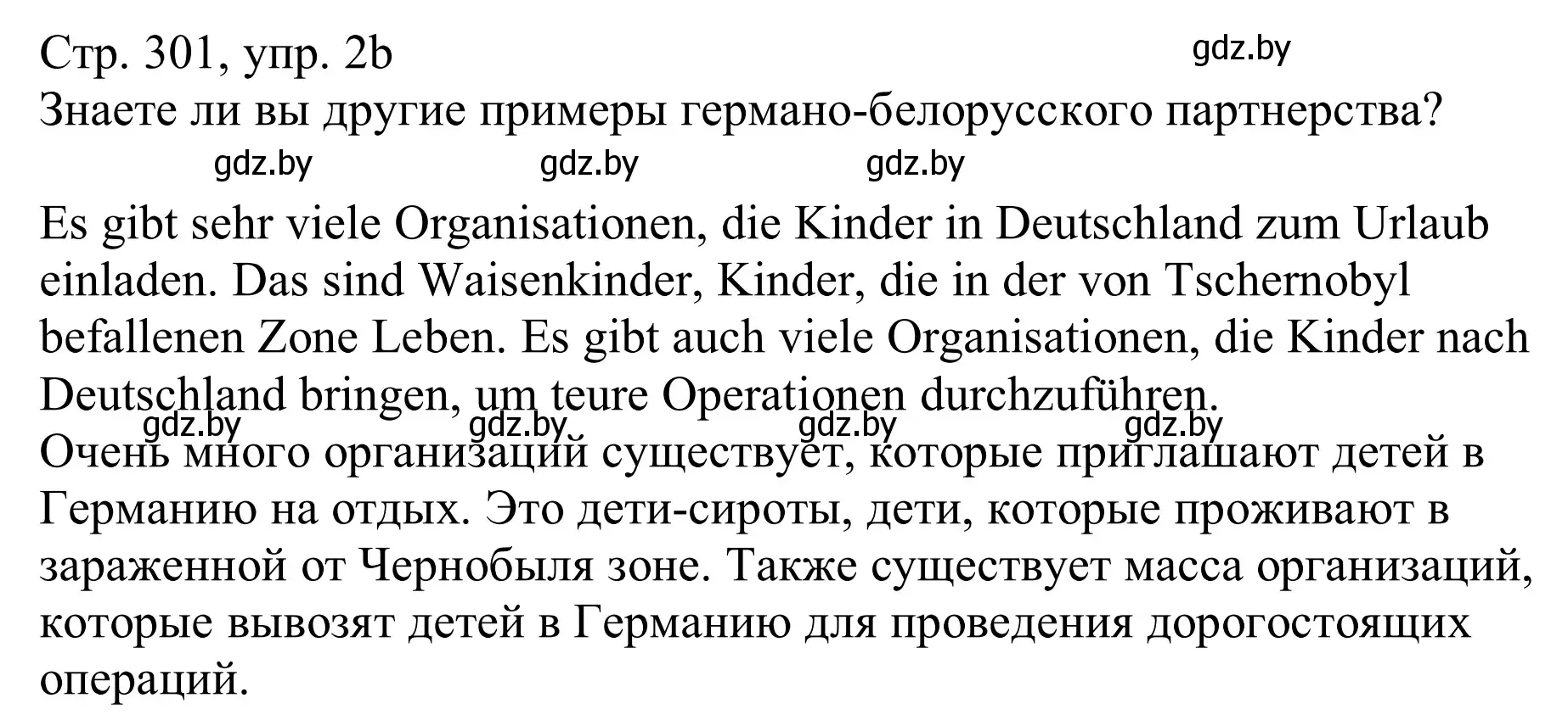 Решение номер 2b (страница 301) гдз по немецкому языку 11 класс Будько, Урбанович, учебник