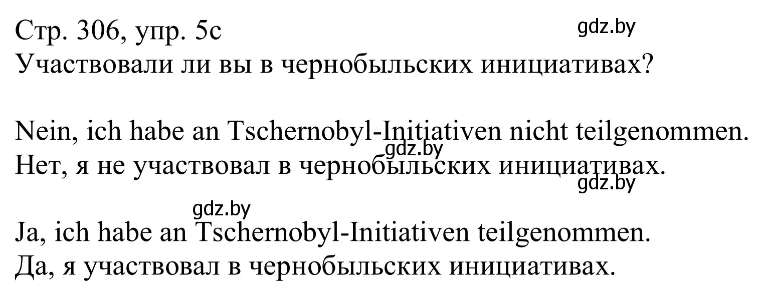 Решение номер 5c (страница 306) гдз по немецкому языку 11 класс Будько, Урбанович, учебник