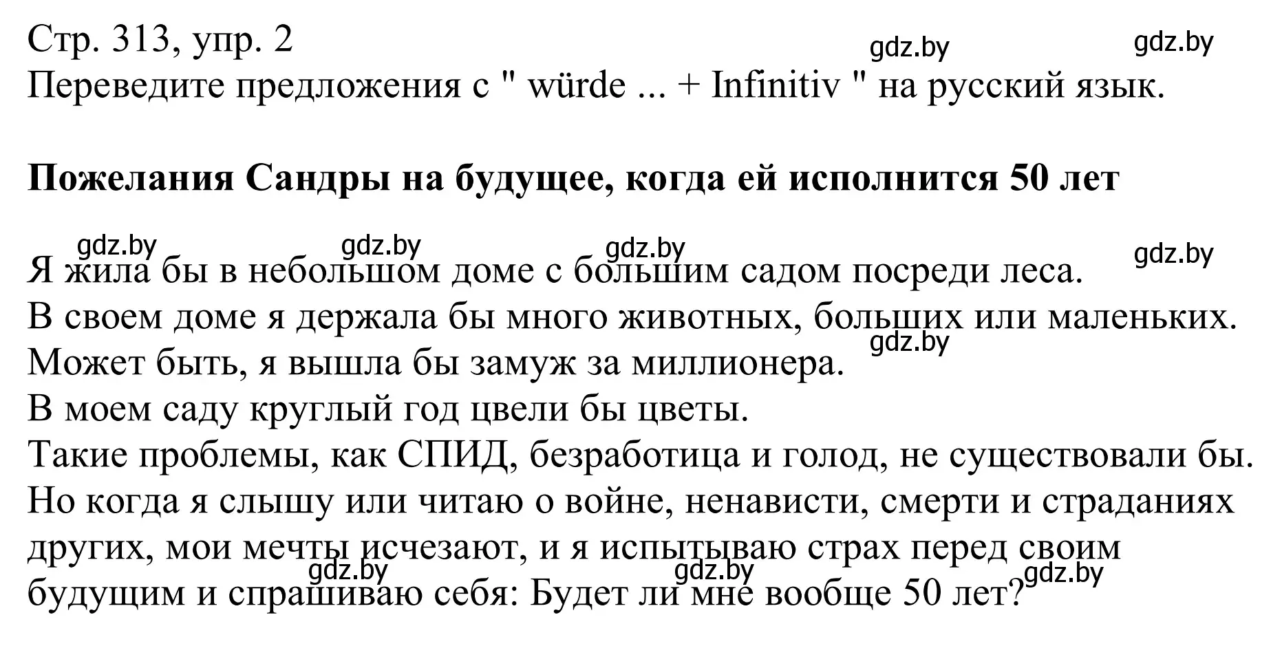 Решение номер 2 (страница 313) гдз по немецкому языку 11 класс Будько, Урбанович, учебник