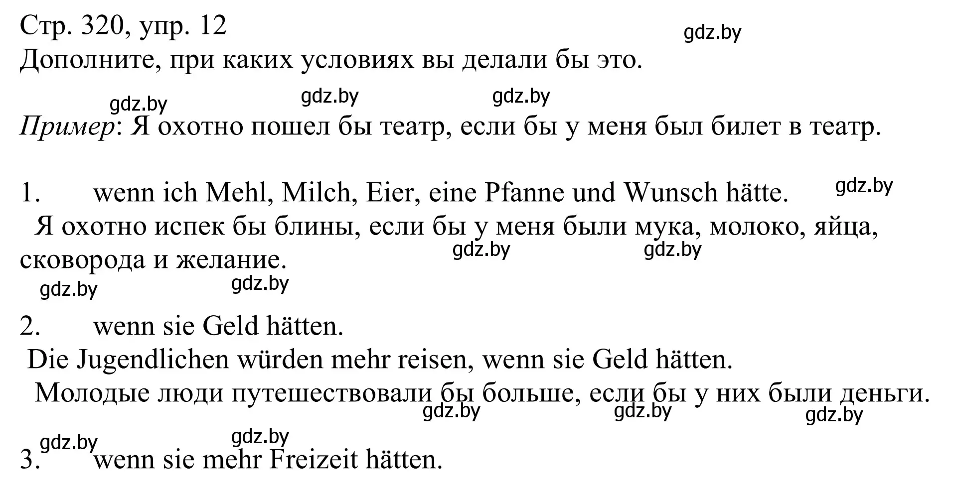 Решение номер 12 (страница 320) гдз по немецкому языку 11 класс Будько, Урбанович, учебник