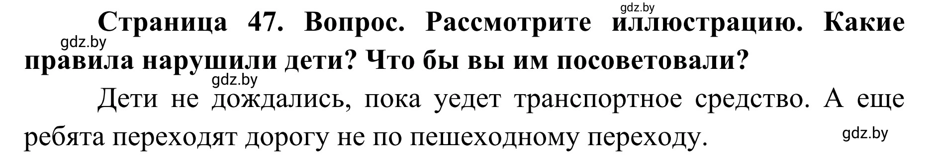 Решение  Проблемный вопрос (страница 47) гдз по ОБЖ 2 класс Аброськина, Кузнецова, учебник