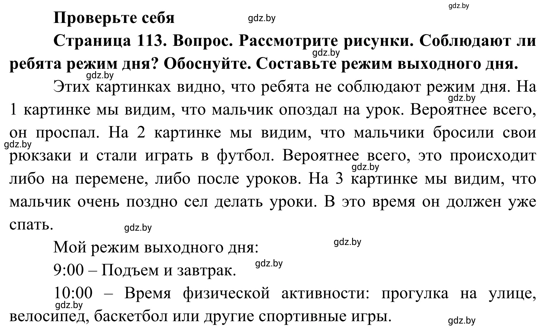 Решение  Вопрос (страница 113) гдз по ОБЖ 2 класс Аброськина, Кузнецова, учебник