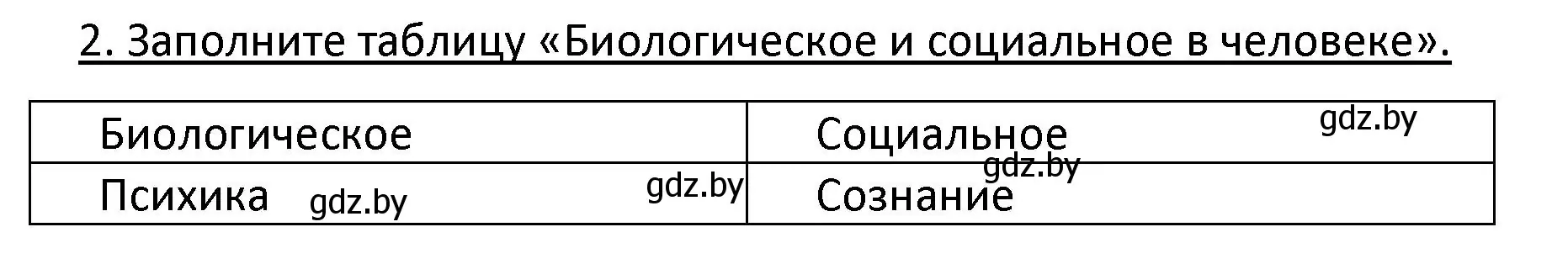 Решение номер 2 (страница 15) гдз по обществоведению 9 класс Данилов, Полейко, учебник