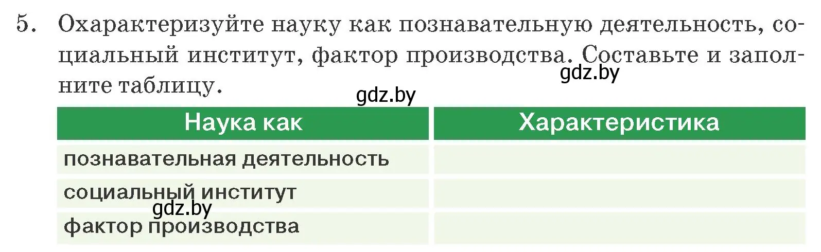 Условие номер 5 (страница 218) гдз по обществоведению 10 класс Данилов, Полейко, учебник