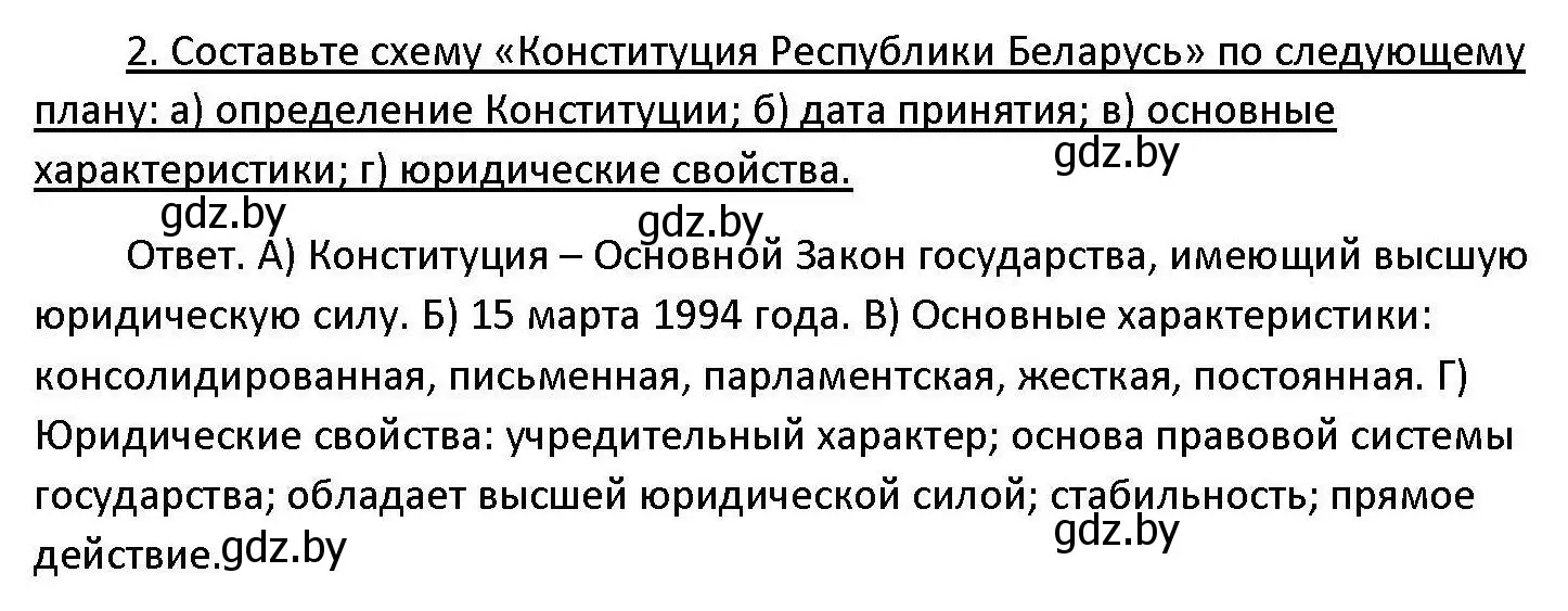 Решение номер 2 (страница 128) гдз по обществоведению 11 класс Чуприс, Балашенко, учебник