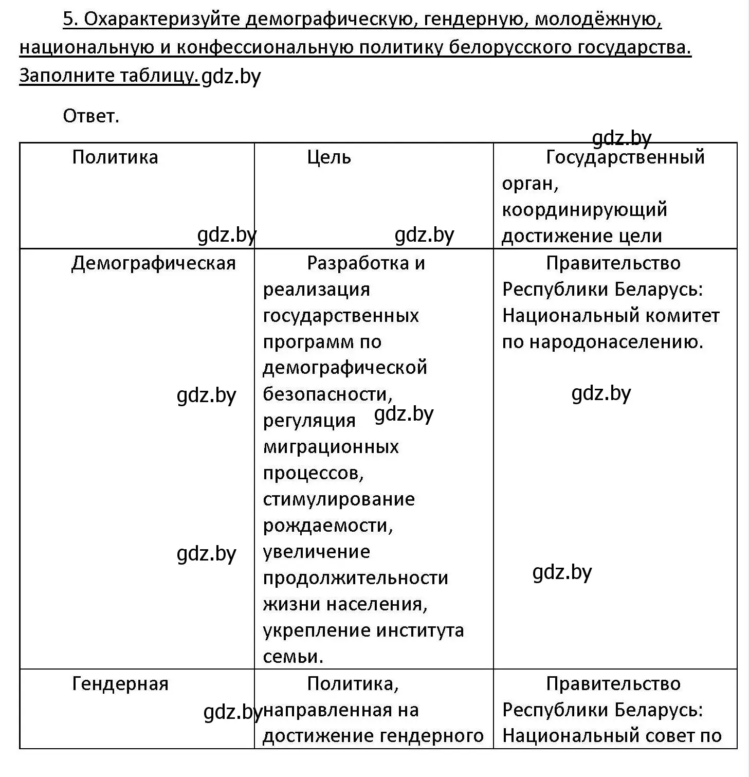 Решение номер 5 (страница 207) гдз по обществоведению 11 класс Чуприс, Балашенко, учебник