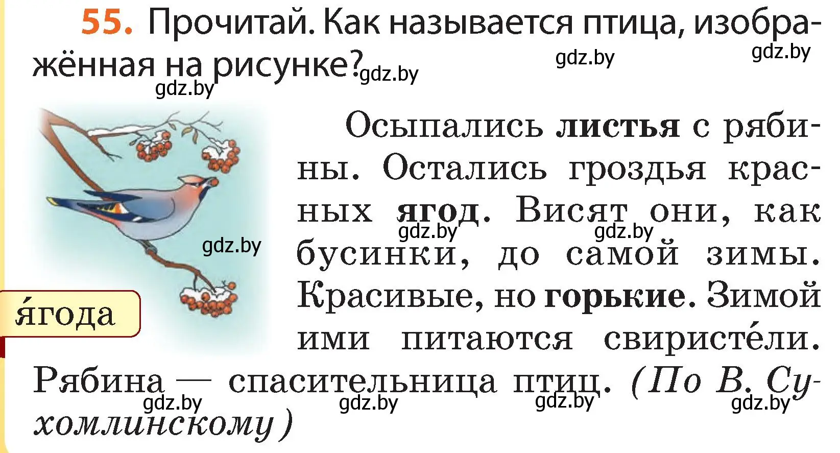 Условие номер 55 (страница 38) гдз по русскому языку 2 класс Гулецкая, Федорович, учебник 1 часть