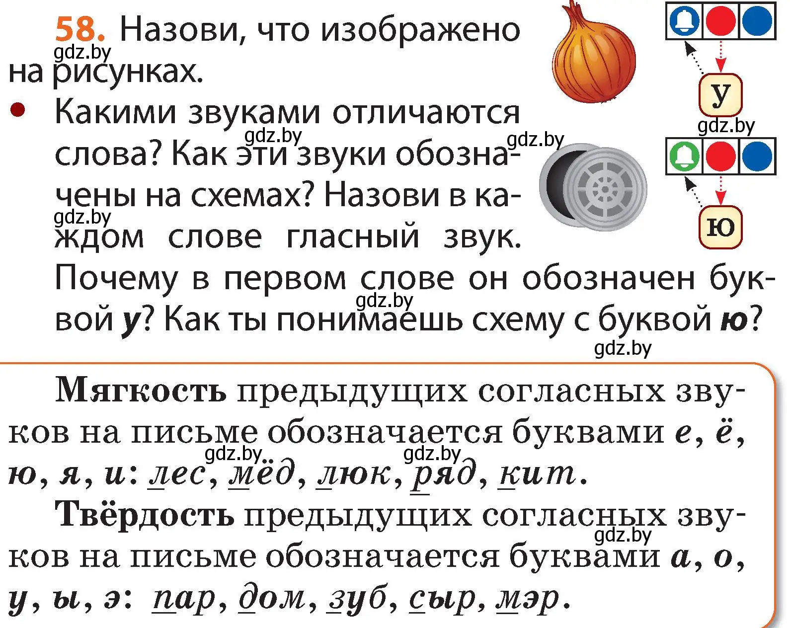 Условие номер 58 (страница 42) гдз по русскому языку 2 класс Гулецкая, Федорович, учебник 1 часть