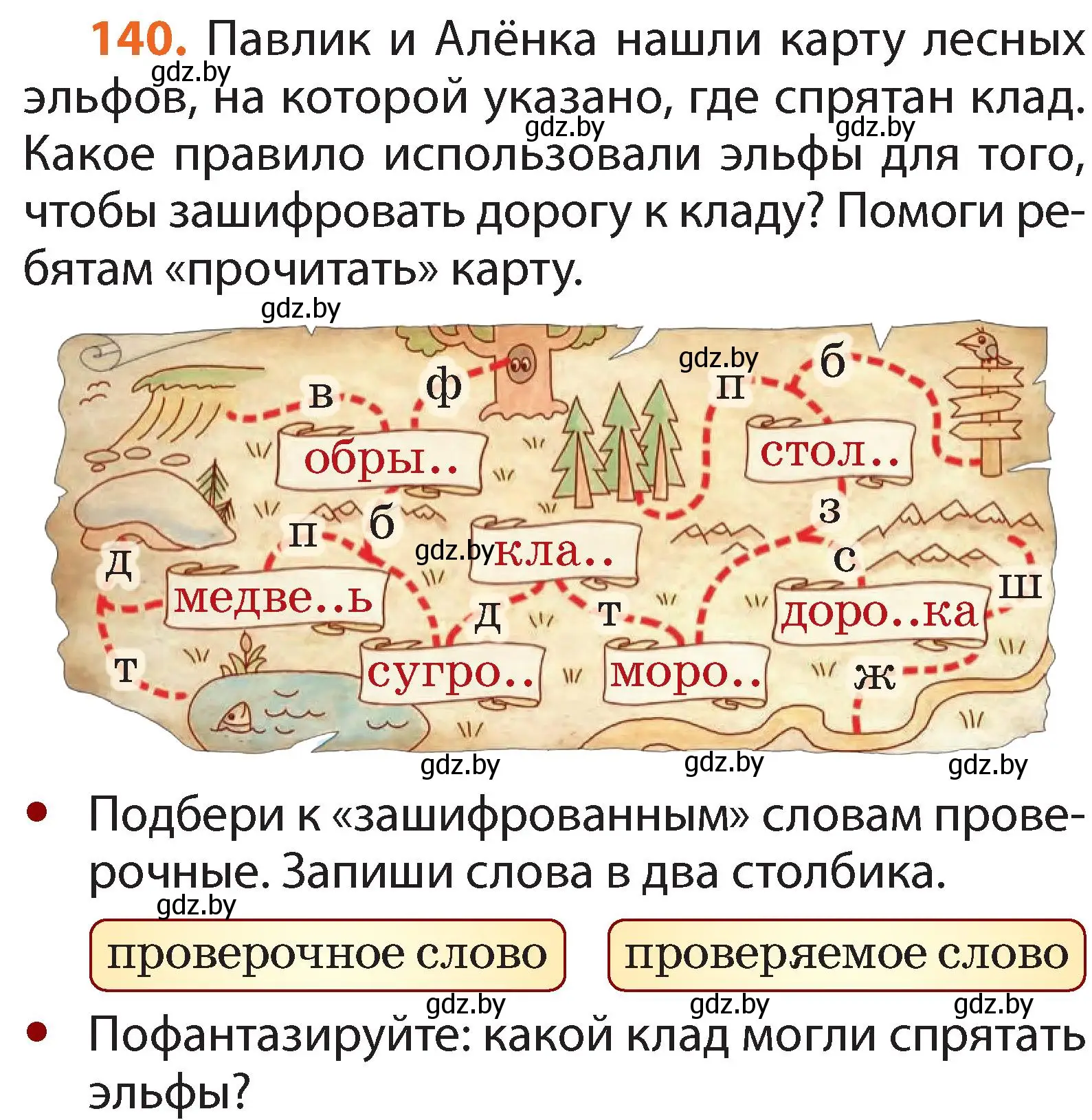 Условие номер 140 (страница 99) гдз по русскому языку 2 класс Гулецкая, Федорович, учебник 2 часть