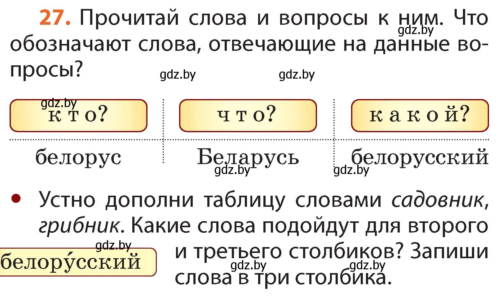 Условие номер 27 (страница 24) гдз по русскому языку 2 класс Гулецкая, Федорович, учебник 2 часть