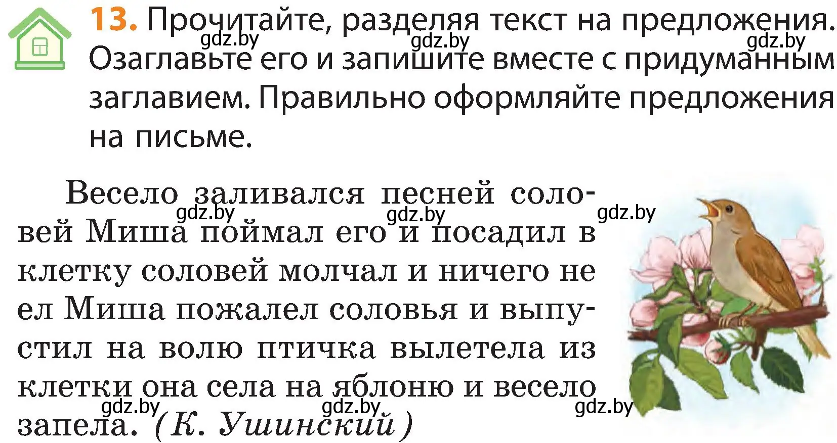 Условие номер 13 (страница 11) гдз по русскому языку 3 класс Антипова, Верниковская, учебник 1 часть