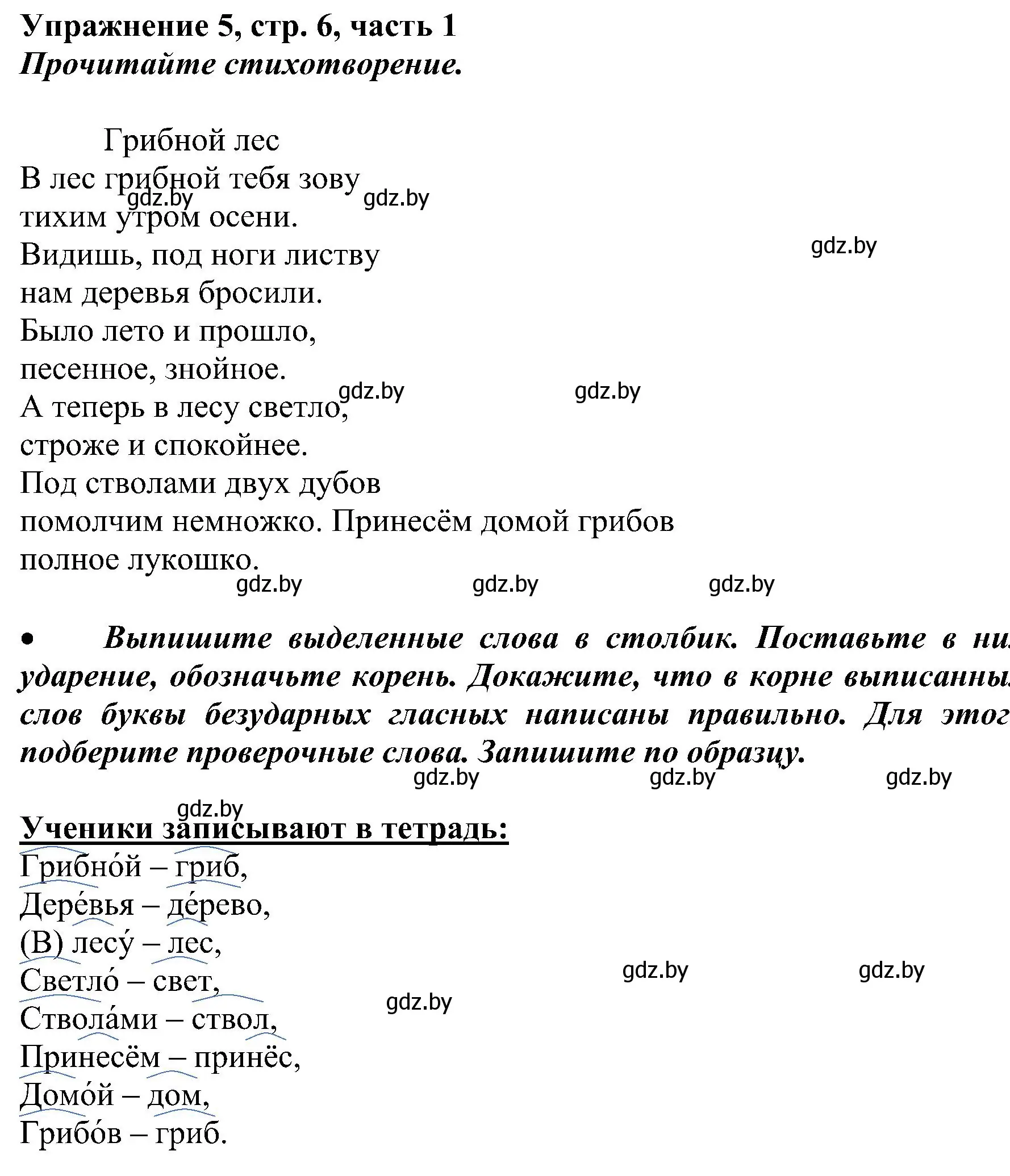 Решение номер 5 (страница 6) гдз по русскому языку 3 класс Антипова, Верниковская, учебник 1 часть