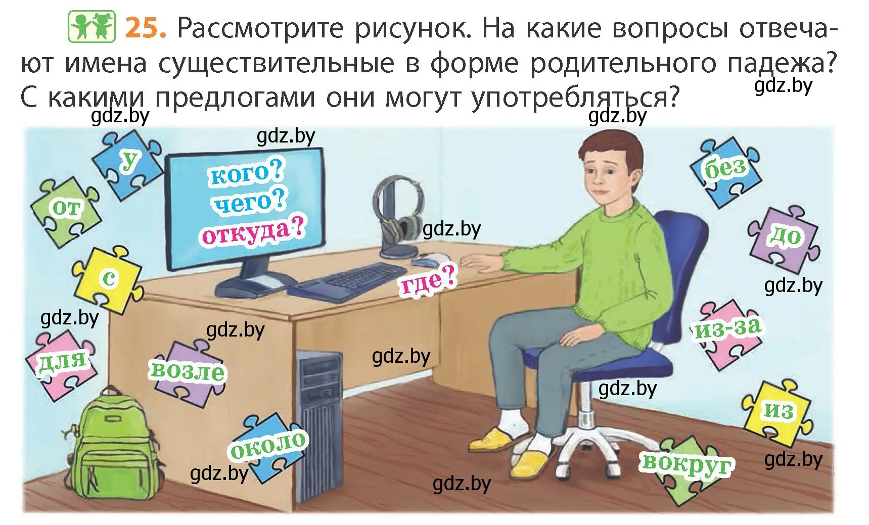 Условие номер 25 (страница 18) гдз по русскому языку 4 класс Антипова, Верниковская, учебник 1 часть