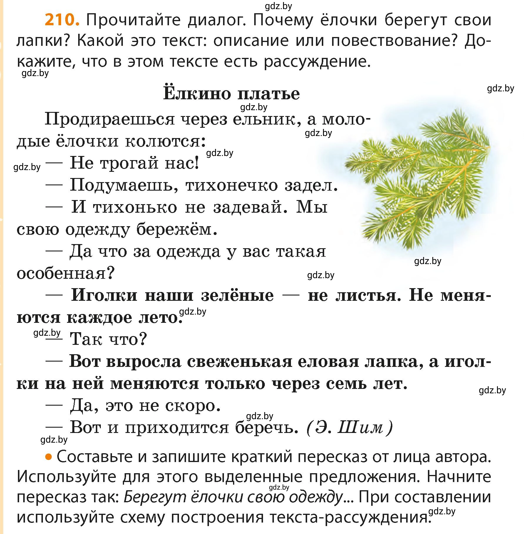 Условие номер 210 (страница 128) гдз по русскому языку 4 класс Антипова, Верниковская, учебник 2 часть