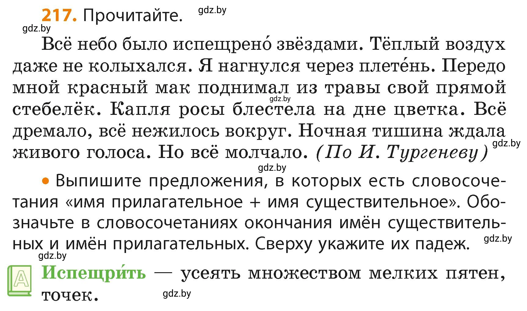 Условие номер 217 (страница 134) гдз по русскому языку 4 класс Антипова, Верниковская, учебник 2 часть