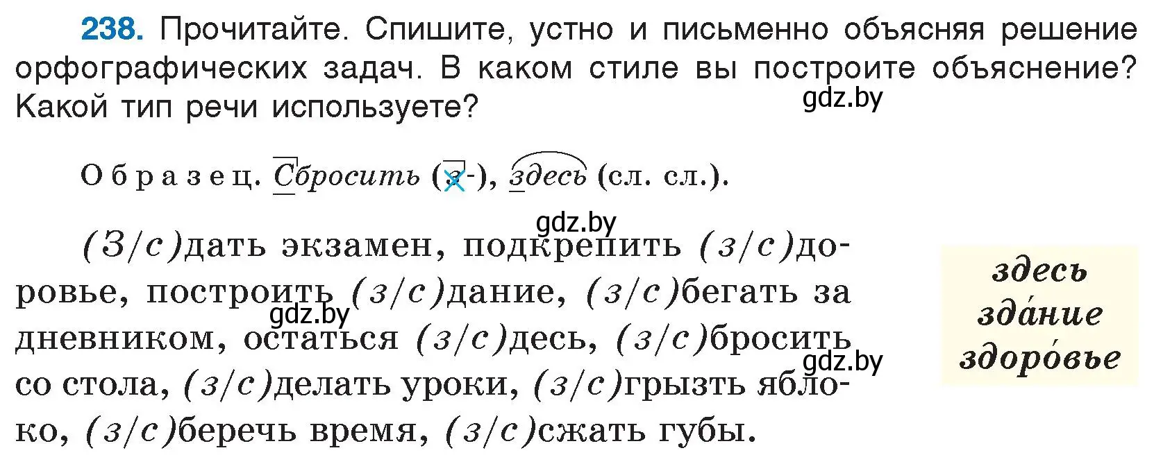 Условие номер 238 (страница 123) гдз по русскому языку 5 класс Мурина, Игнатович, учебник 1 часть