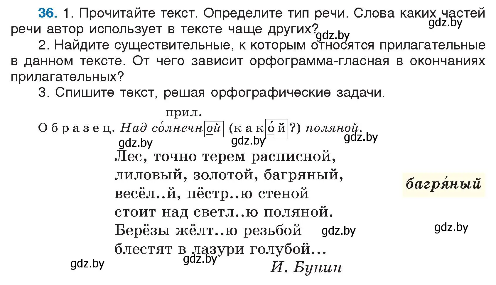 Условие номер 36 (страница 24) гдз по русскому языку 5 класс Мурина, Игнатович, учебник 1 часть