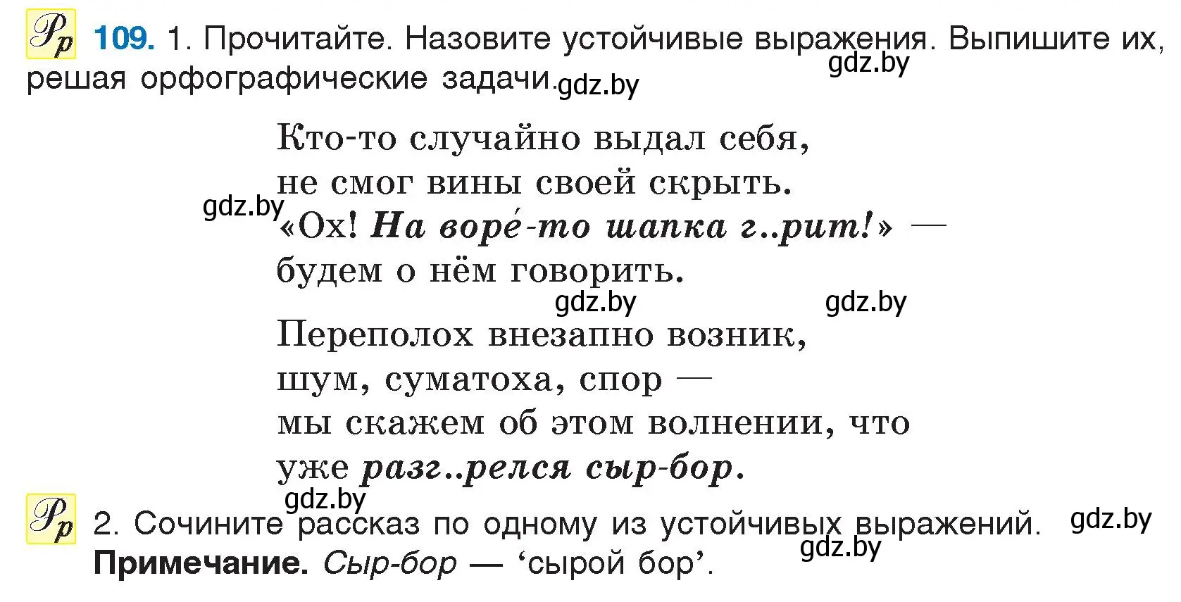 Условие номер 109 (страница 63) гдз по русскому языку 5 класс Мурина, Игнатович, учебник 2 часть