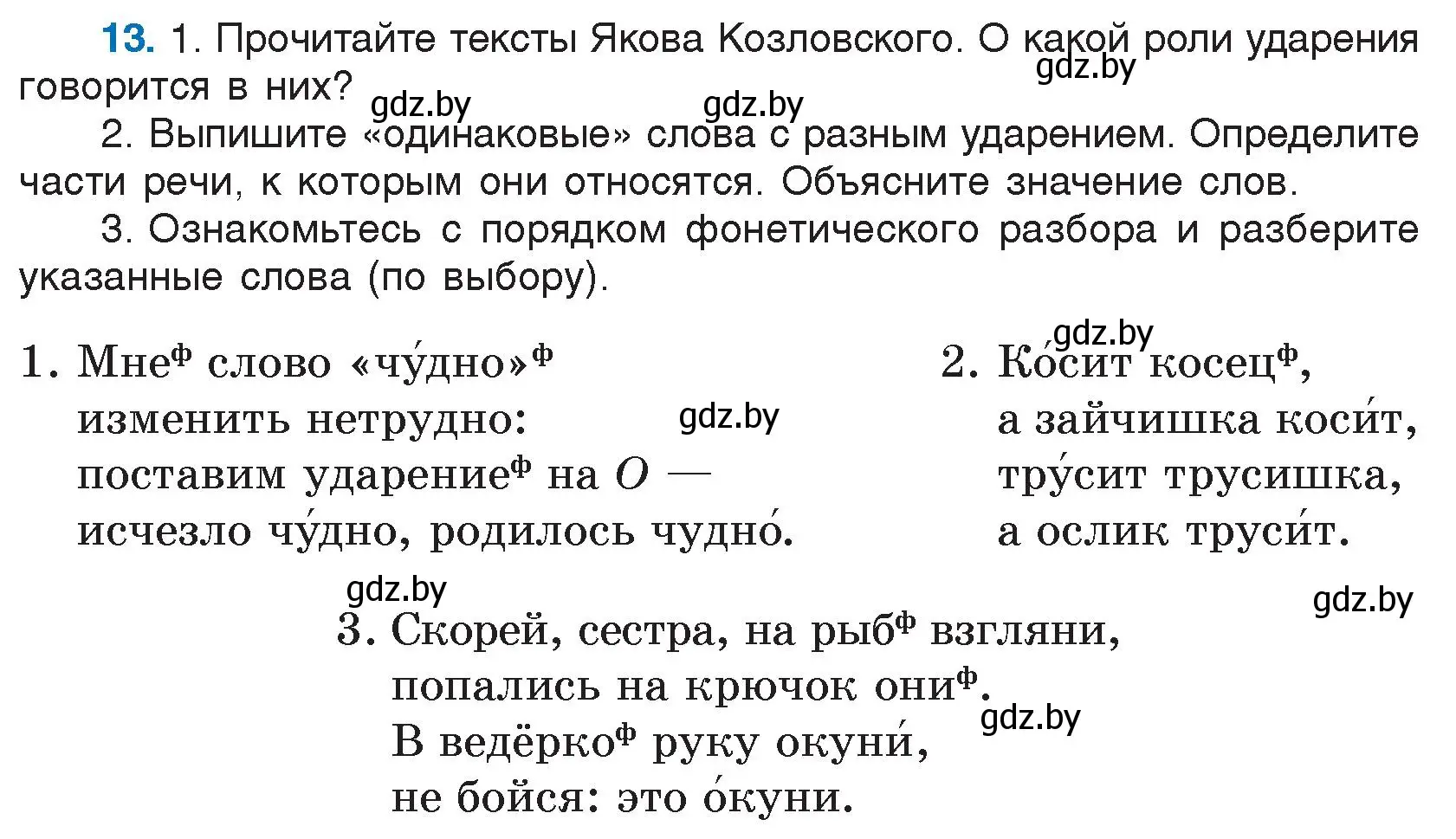 Условие номер 13 (страница 9) гдз по русскому языку 5 класс Мурина, Игнатович, учебник 2 часть