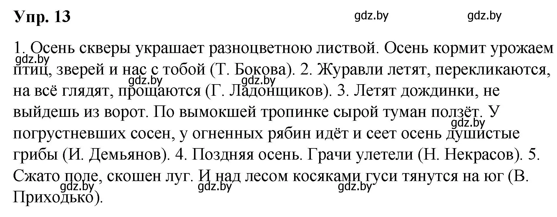 Решение номер 13 (страница 11) гдз по русскому языку 5 класс Мурина, Игнатович, учебник 1 часть