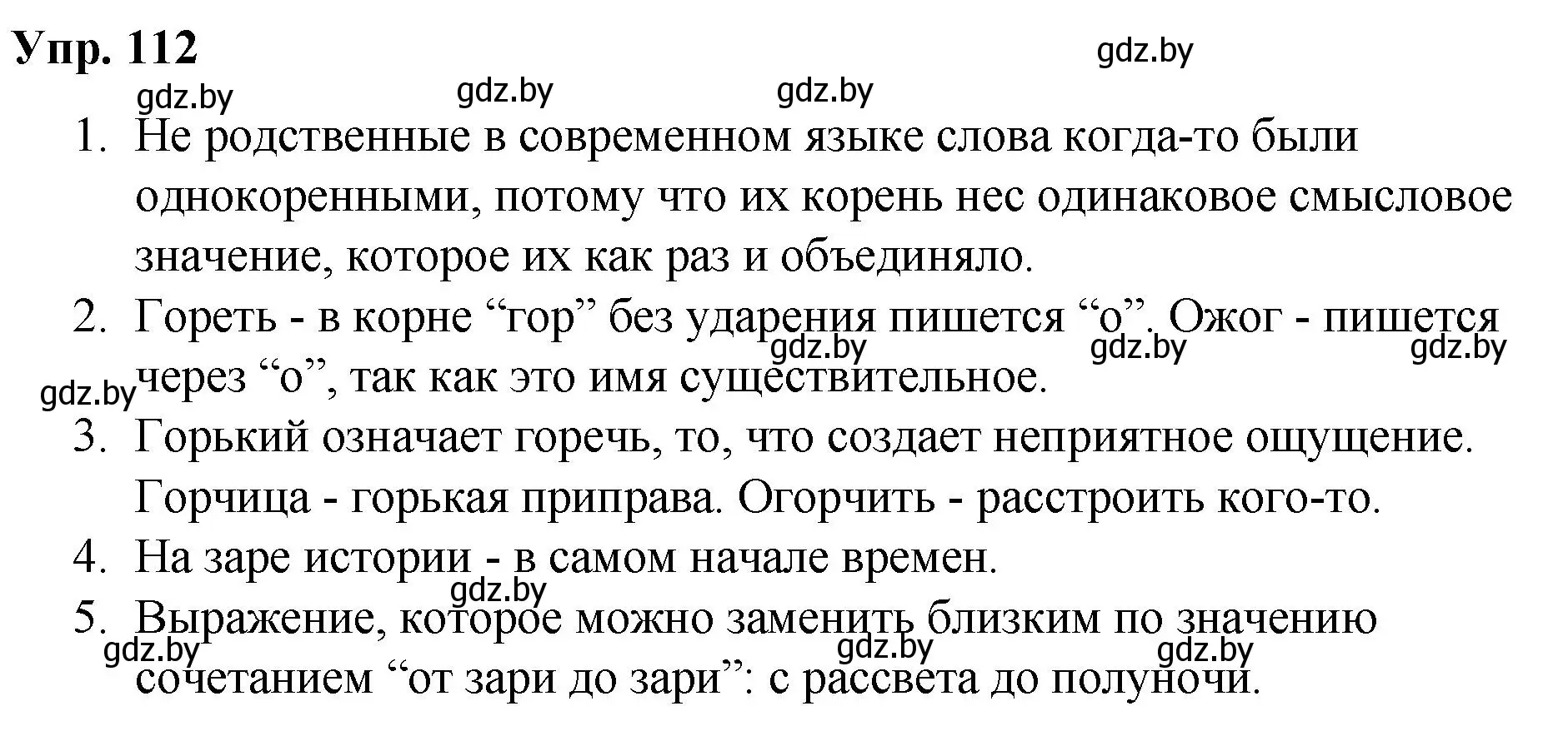 Решение номер 112 (страница 64) гдз по русскому языку 5 класс Мурина, Игнатович, учебник 2 часть