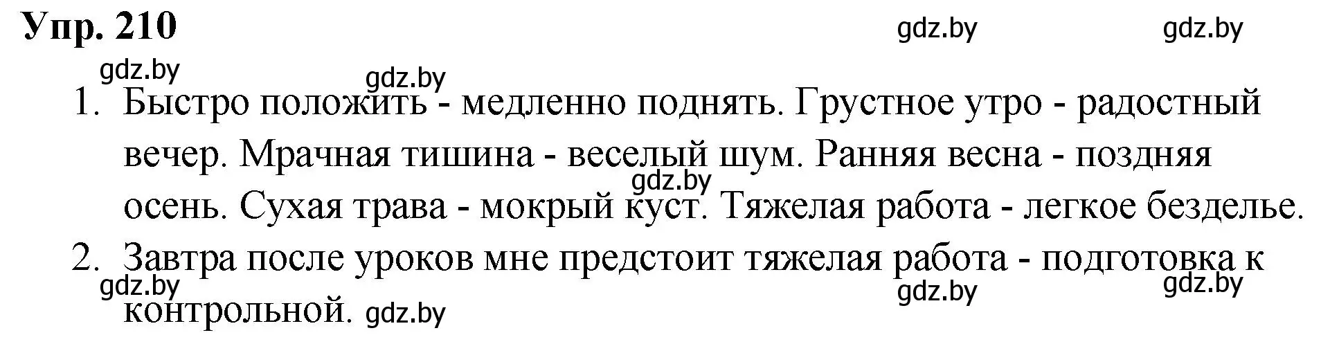 Решение номер 210 (страница 109) гдз по русскому языку 5 класс Мурина, Игнатович, учебник 2 часть