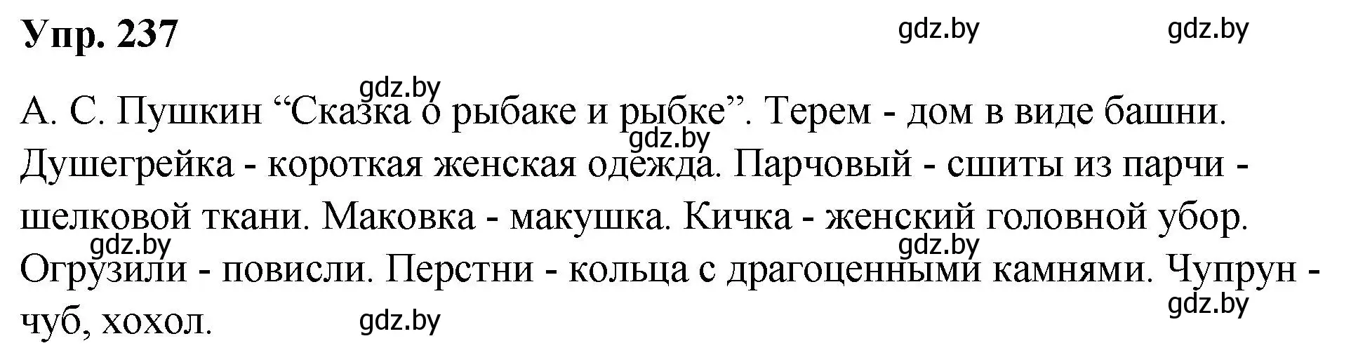 Решение номер 237 (страница 119) гдз по русскому языку 5 класс Мурина, Игнатович, учебник 2 часть