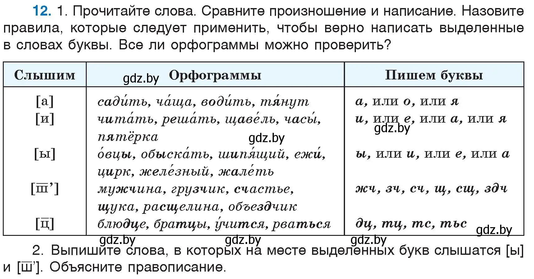 Условие номер 12 (страница 9) гдз по русскому языку 6 класс Мурина, Игнатович, учебник