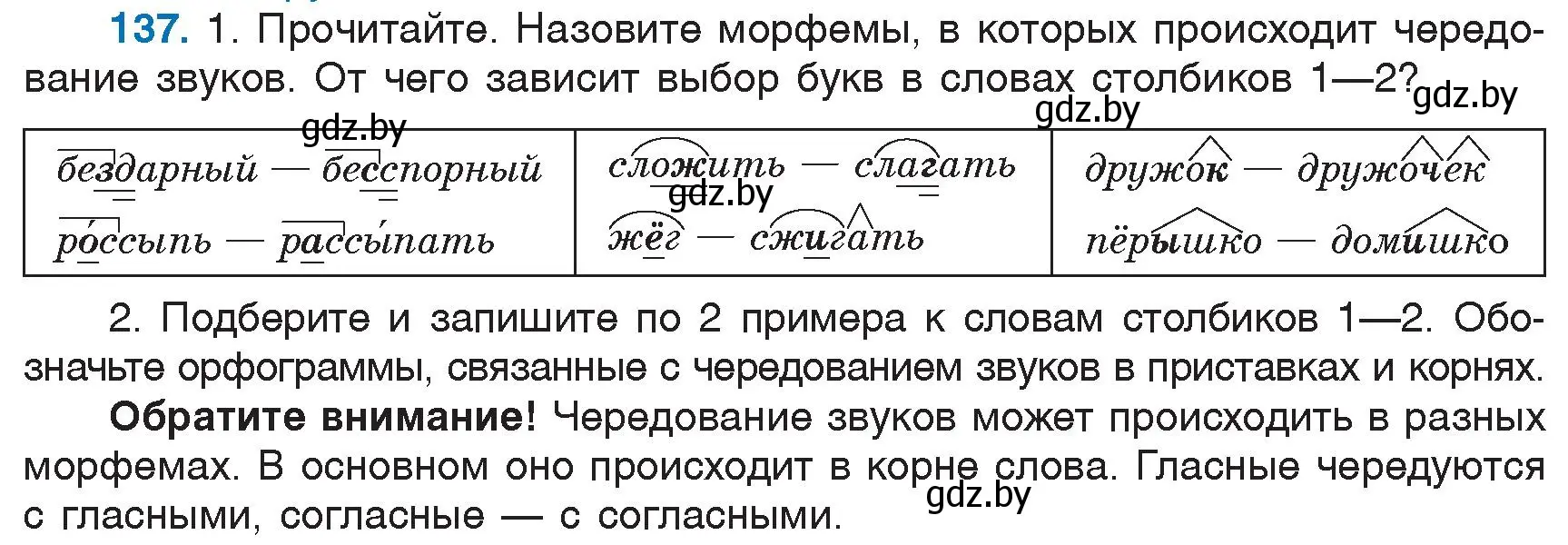 Условие номер 137 (страница 67) гдз по русскому языку 6 класс Мурина, Игнатович, учебник