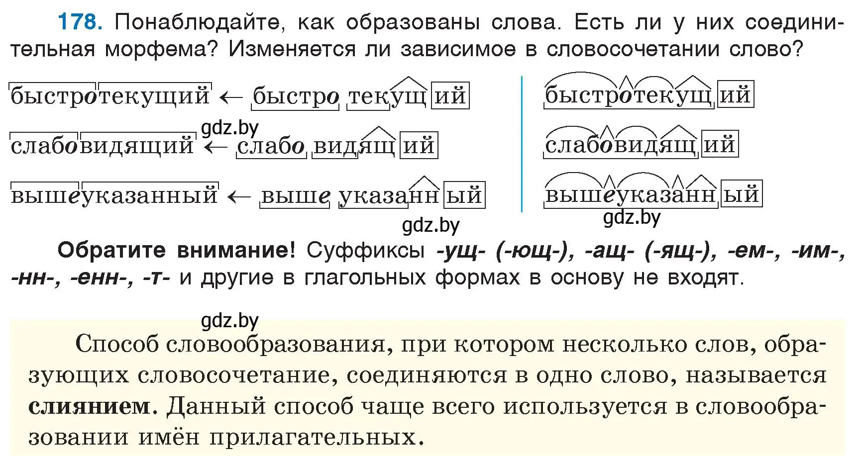 Условие номер 178 (страница 82) гдз по русскому языку 6 класс Мурина, Игнатович, учебник