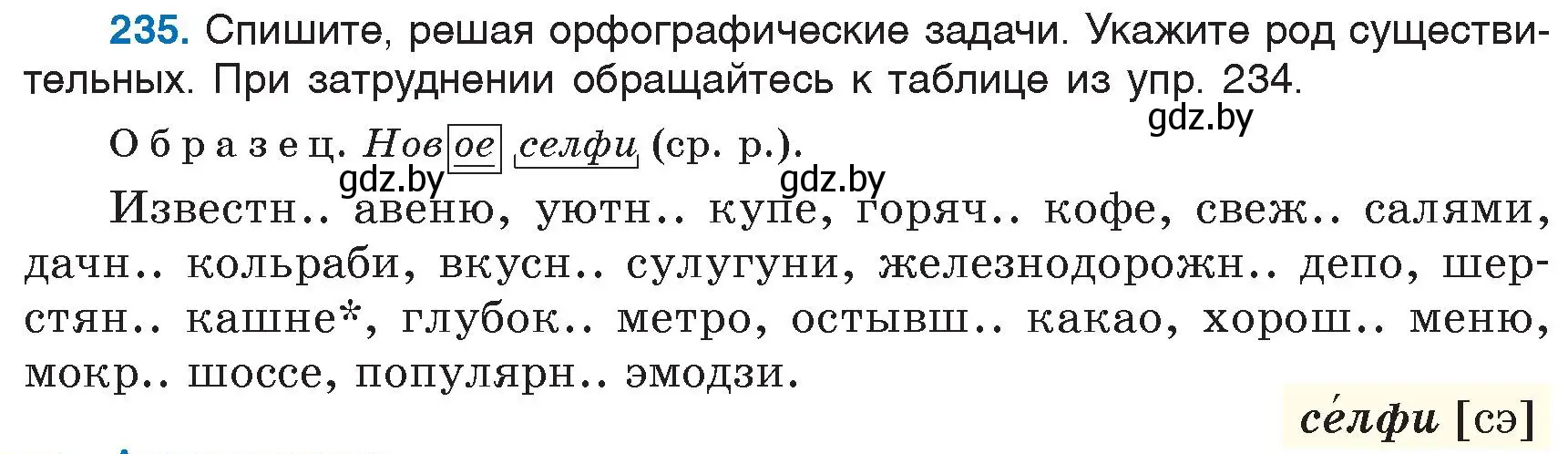 Условие номер 235 (страница 113) гдз по русскому языку 6 класс Мурина, Игнатович, учебник