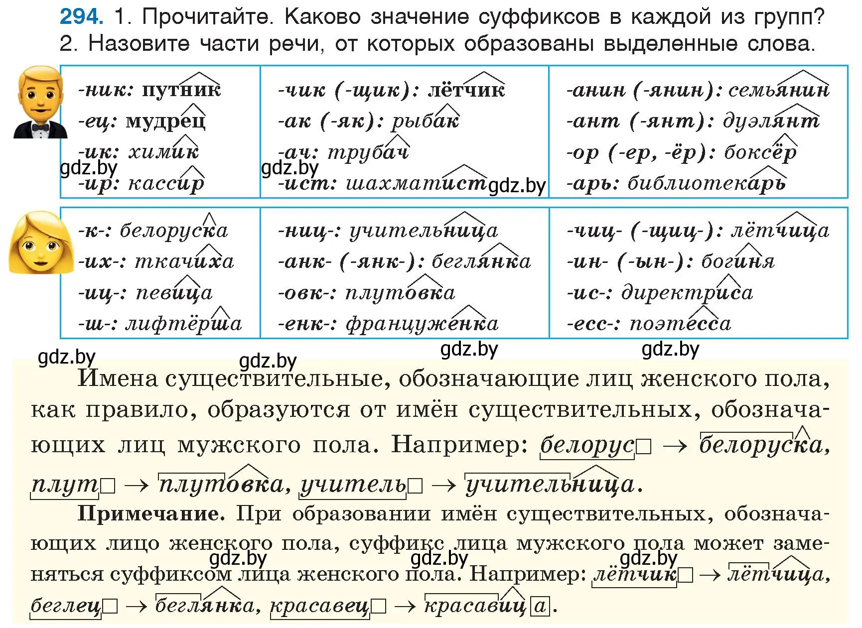 Условие номер 294 (страница 141) гдз по русскому языку 6 класс Мурина, Игнатович, учебник