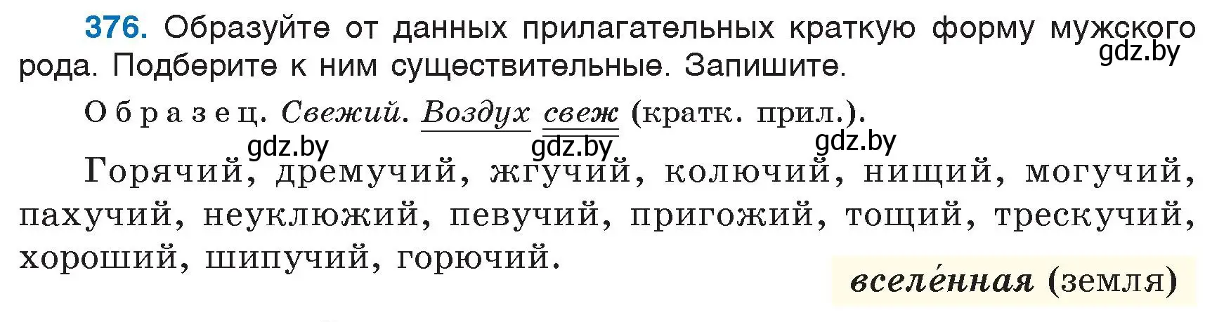 Условие номер 376 (страница 171) гдз по русскому языку 6 класс Мурина, Игнатович, учебник