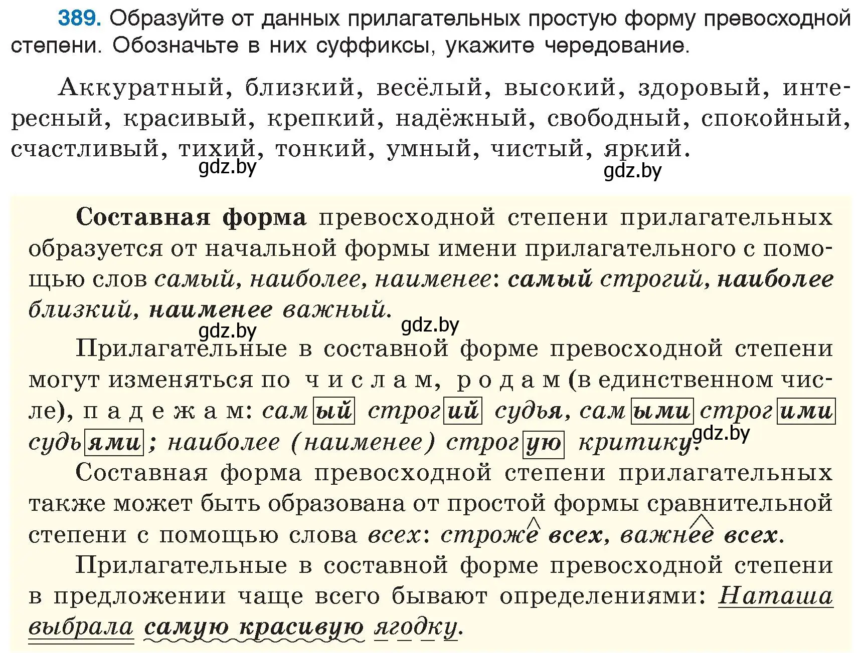 Условие номер 389 (страница 176) гдз по русскому языку 6 класс Мурина, Игнатович, учебник