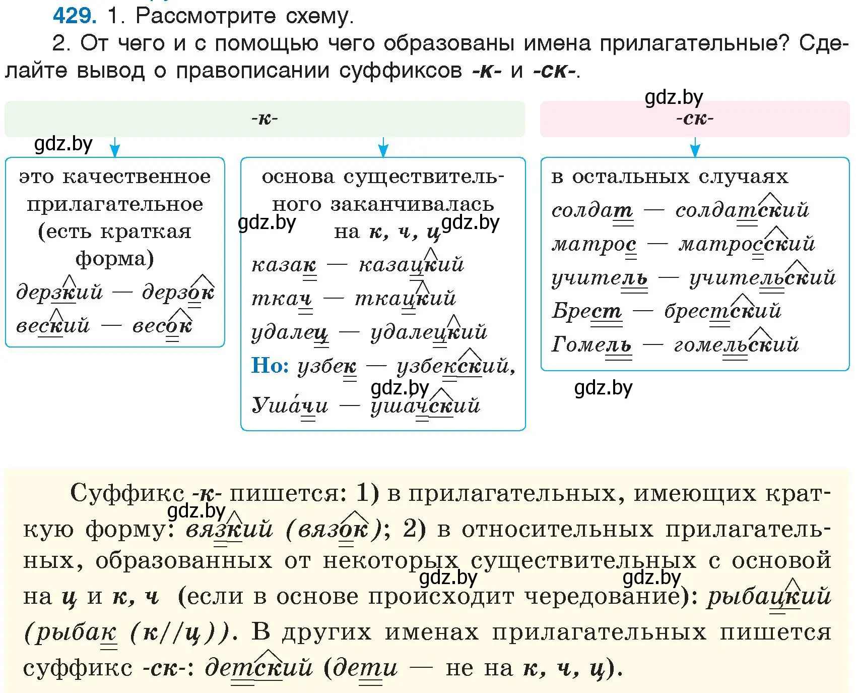 Условие номер 429 (страница 191) гдз по русскому языку 6 класс Мурина, Игнатович, учебник