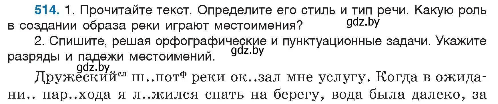 Условие номер 514 (страница 219) гдз по русскому языку 6 класс Мурина, Игнатович, учебник