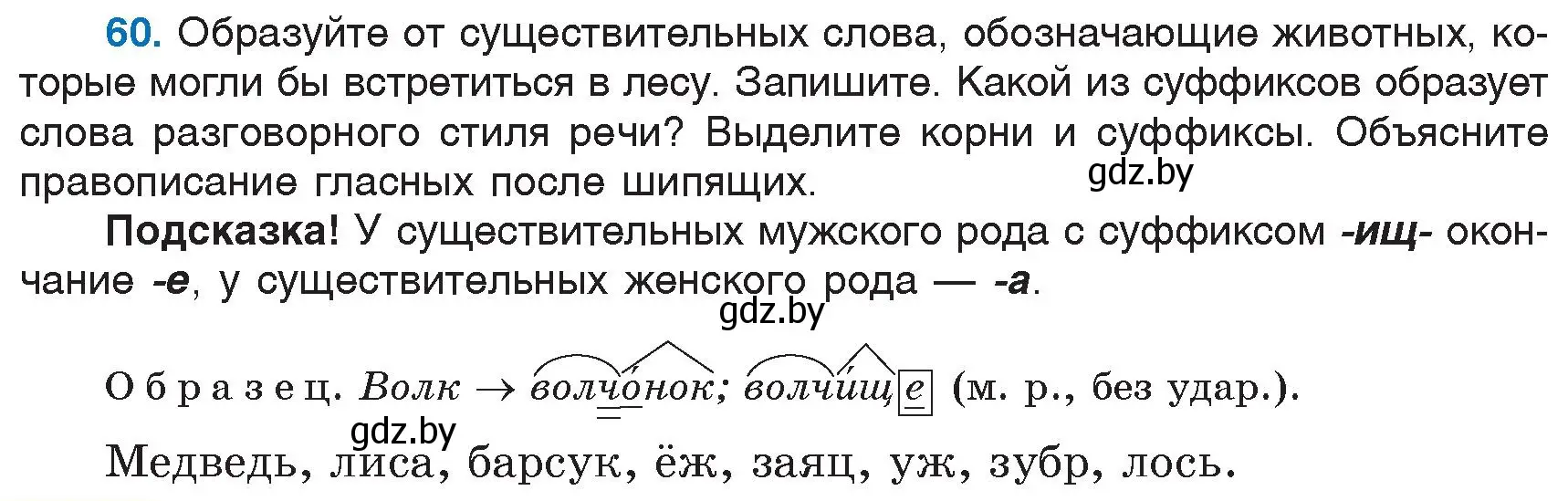 Условие номер 60 (страница 34) гдз по русскому языку 6 класс Мурина, Игнатович, учебник