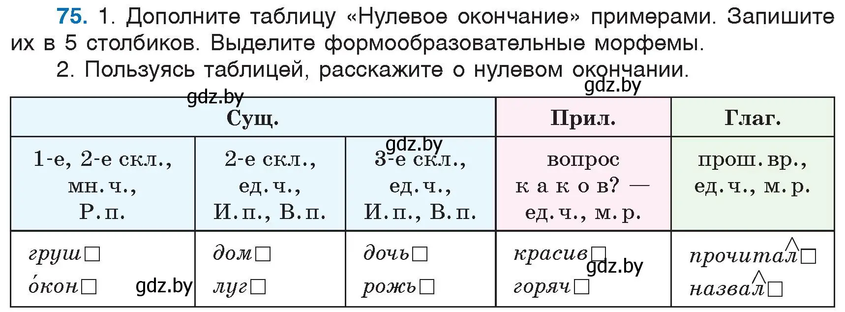 Условие номер 75 (страница 42) гдз по русскому языку 6 класс Мурина, Игнатович, учебник