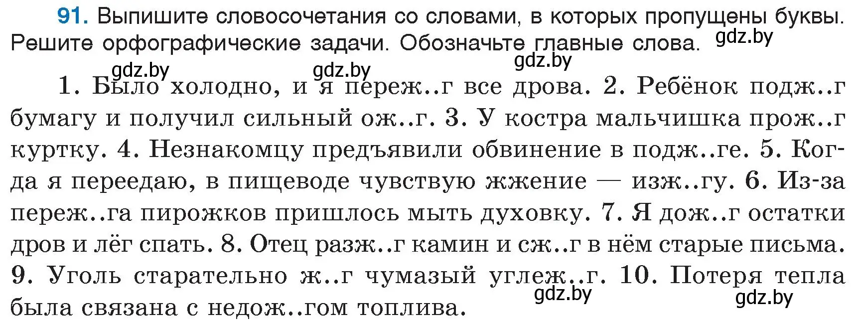 Условие номер 91 (страница 48) гдз по русскому языку 6 класс Мурина, Игнатович, учебник