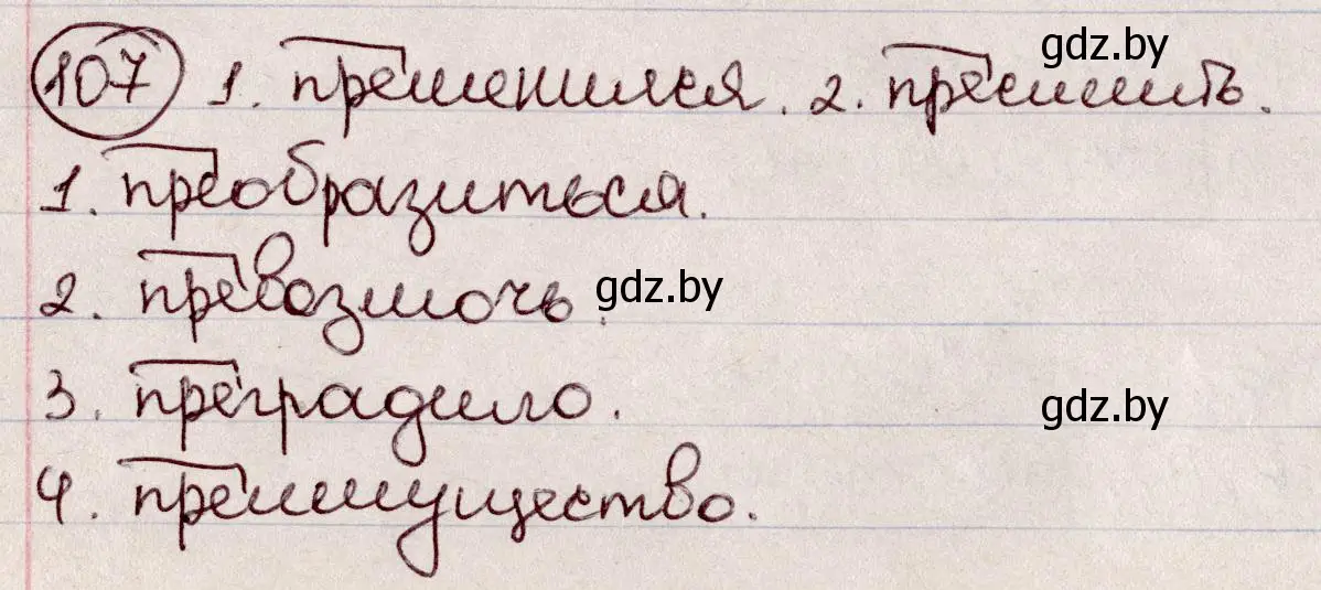 Решение номер 107 (страница 54) гдз по русскому языку 6 класс Мурина, Игнатович, учебник